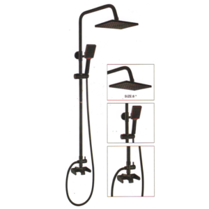 BORTONNI - SHOWER COLUMN 2 IN 1 BLACK - BTN.D52